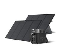 ECOFLOW Générateur solaire DELTA Pro 3.6KWh/3600W avec 2 x 400W panneau solaire sur balcon, centrale électrique portable pour la maison, le camping en plein air, le RV et l'urgence.