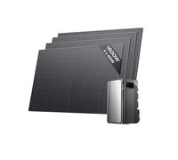 ECOFLOW Kit solaire de STREAM Ultra, batterie 1,92 kWh avec panneaux solaires rigides 400W*4, 4 entrées solaires MPPT 2800 W, ports CA doubles 2300 W, batterie tout-en-un avec onduleur, plug & play