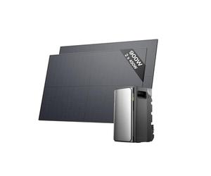 ECOFLOW Kit solaire de STREAM Ultra, batterie 1,92 kWh avec panneaux solaires rigides 450W*2, 4 entrées solaires MPPT 2800 W, ports CA doubles 2300 W, batterie tout-en-un avec onduleur, plug & play