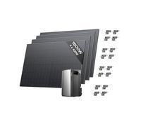 ECOFLOW Kit solaire de STREAM Ultra, batterie 1,92 kWh, panneaux solaires rigides 400W*4, 4 support façade, 4 entrées solaires MPPT 2800 W, 2 ports CA 2300 W, batterie tout-en-un avec onduleur