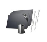 ECOFLOW Kit solaire de STREAM Ultra, batterie 1,92 kWh, panneaux solaires rigides 450W*4, 2 support toit incliné, 4 entrées solaires MPPT 2800 W, 2 ports CA 2300 W, batterie tout-en-un avec onduleur