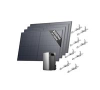 ECOFLOW Kit solaire de STREAM Ultra, batterie 1,92 kWh, panneaux solaires rigides 520W*4 avec 4 support toit plat, 4 entrées solaires MPPT 2800 W, 2 ports CA 2300 W, batterie tout-en-un avec onduleur