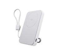 EcoFlow Rapid Mag Qi2.2 Magnétique Powerbank 10000mAh 25W avec Câble USB C 36W, Certifié Qi2.2 Batterie Externe Magnétique sans Fil Power Bank Rapide Chargeur pour iPhone 17/16/15 Pro Max Blanc
