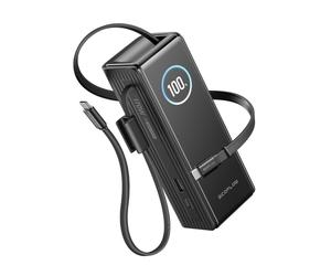 EcoFlow RAPID Powerbank (25 000 mAh, 170 W) 2×100 W câble USB-C intégré - Noir