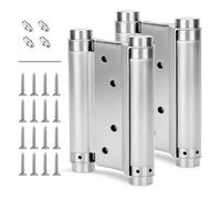 Ecofocet 1 Paire (2pcs) Charnière Porte Lourde, Charnières À Ressort en Acier Inox, Charnières de Porte de Saloon, Charnière de Porte Battante pour Saloon Café Bar Double Porte (100mm)