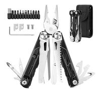 Ecofocet 28 en 1 Pince Multifonction, Outil Multifonction en Acier Inoxydable avec Couteau, Scie, Coupe-Fil et Tournevis, Multitool Pliable pour Bricolage, Camping, Randonnée et Survie, Cadeau Homme
