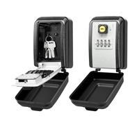 Ecofocet Boite a Clefs Securisee Exterieur, Robuste Boîte à Clés Sécurisée avec Code à 4 Chiffres et 3 Clés de Secours, Grande Coffre à Clé Mural Étanche, pour Maison, Garage et Bureau
