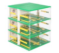 Ecofocet Garage pour Voitures Speed Champions | 3-Couches Garages Voiture Enfant, Briques de Construction, Parking Voiture Modélisme Compatible avec Grandes Marques