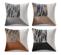 Ecofocet Lot de 4 Housse de Coussin, Taie d'oreiller 45x45 cm, Housse de Coussin Moderne, Taie d'oreiller pour Canapé, Taies Oreiller pour Maison/Salon Chambre/Canapé Décoration