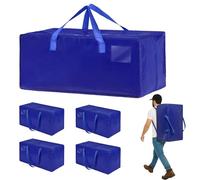 Ecofocet Lot de 4 Sac de Déménagement extra larges, 92L Sac de Rangement Grand Format avec fermetures éclair et poignées de transport, Sac Rangement Vetement robustes pour Vêtement & Linge de Lit