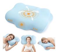 Ecofocet Oreiller Ergonomique Cervical, Coussin cervicales, Housse Lavable | Oreiller Memoire Forme, Coussin ergonomique, Soulage Douleur, Respirant, Idéal pour Dormir sur Le Côté, Dos et Ventre