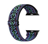 Ecogbd Bracelet élastique de rechange compatible avec Apple Watch 38mm 40mm 41mm 42mm 44mm 45mm 49mm en nylon doux compatible avec iWatch Series 9,8,7,6,5,4,3,2,1,SE pour homme et femme