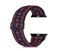 Ecogbd Bracelet élastique de rechange compatible avec Apple Watch 38mm 40mm 41mm 42mm 44mm 45mm 49mm en nylon doux compatible avec iWatch Series 9,8,7,6,5,4,3,2,1,SE pour homme et femme