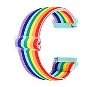 Ecogbd Bracelet élastique de rechange compatible avec la sangle Fitbit Versa/la sangle Fitbit Versa Lite/la sangle Fitbit Versa 2, bracelet en nylon en tissu souple pour femme homme (Multicolore)