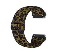 Ecogbd Bracelet élastique de rechange compatible avec la sangle Fitbit Versa/la sangle Fitbit Versa Lite/la sangle Fitbit Versa 2, bracelet en nylon en tissu souple pour femme homme (Léopard)
