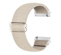 Ecogbd Bracelet élastique de rechange compatible avec la sangle Fitbit Versa/la sangle Fitbit Versa Lite/la sangle Fitbit Versa 2, bracelet en nylon en tissu souple pour femme homme (Beige)