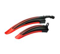 EcoGleam 2 pièces Ailes de Garde-Boue VTT Avant et arrière Noir | Garde-boue VTT universels 2 pièces, PP, 532mm/300mm, couleur noire, set versatile