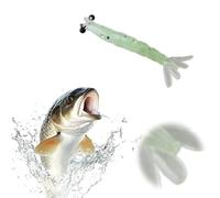 EcoGleam 20 pièces Mini leurre crevette Mousseux Multi-segmenté Paillettes | EcoGleam leurre pour crevettes vers souples, paillettes multi-segmentées, paquet 20 pièces, expédition Chine PVC