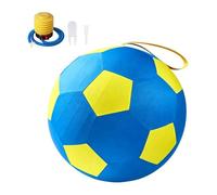 EcoGleam Balle de chapeau avec poignée robuste et pompe, jouet interactif à double couche pour chiens de berger Border Collie (25 cm, bleu jaune)