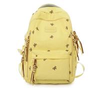EcoGleam Coquette Bow Sac à dos de voyage avec nœud, jaune, 17.72x7.48x12.2zoll, décontracté