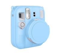 EcoGleam Étui de protection en silicone pour appareil photo Fujifilm Instax Mini13 avec couvercle d'objectif amovible, résistant aux chocs (bleu)