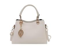 EcoGleam Hobo Sac à bandoulière en cuir PU, plusieurs poches, poignée de transport sur le dessus, sac à bandoulière avec bandoulière amovible et pendentif, sac à main pour femme, vacances et loisirs