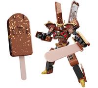 EcoGleam Ice Cream Transformer Jouet 2 en 1 robot transformable Figurine d'action DIY (marron)