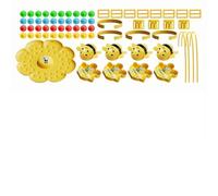 EcoGleam Jeu de ramassage des haricots magnétique, bandeau réglable | EcoGleam Lot de 7 jeux de ramassage des haricots magnétiques - Bandeau réglable - Accessoires - Bac à pollen - Bande