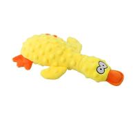 EcoGleam Jouet couineur en peluche pour chien avec couineur intégré - Jouet interactif à mâcher pour chiots, dentition, toutes les races - Jaune