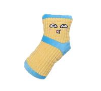 EcoGleam Jouet en peluche robuste pour chien - En forme de chaussette - Expression résistante - Gestion des morsures de chien - Pour la dentition et le jeu - Pour chiens de petite et moyenne taille