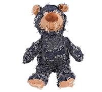 EcoGleam Jouet interactif pour chien en forme d'ours, jouet couineur en peluche, pour les mâcheurs forts, bleu, taille L