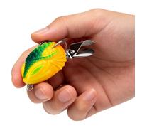 EcoGleam Leurres Grenouille PVC 3,8 cm 6,4 g à Double Crochet et Lame