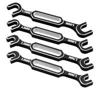 EcoGleam Lot de 4 outils de réparation RC en alliage d'aluminium 3,0/3,2/3,5/3,7/4,0/5,0/5,5/6,0 mm Clé universelle à double extrémité pour pièces de mise à niveau de voiture de bateau Crawler