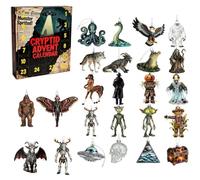 EcoGleam Mysteries Of Unknown Calendrier de compte à rebours de 24 jours Monstres Legends Pendentif Paranormal en acrylique pour décorations de sapin de Noël