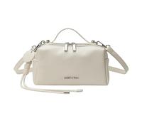 EcoGleam Petit sac à bandoulière avec sangle amovible, sac à main élégant avec double fermeture éclair, mini sac à main en cuir synthétique pour homme et femme, Blanc., S
