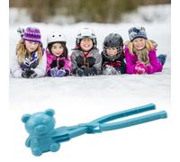 EcoGleam Pince à boule à neige en forme d'ours (jaune) | Lot de 10 pinces à neige en forme d'ours. 1 clip en forme d'ours en forme de boule de neige en plastique pour s'amuser en