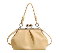 EcoGleam Sac à bandoulière en cuir synthétique pour femme avec fermeture à baiser et sangle réglable, fermeture à baiser, portefeuille d'été pour la plage, le travail quotidien au bureau, les