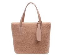 EcoGleam Sac à bandoulière en laine d'agneau uni pour femme, voyage, shopping, vie quotidienne, marron, 280*230*100mm