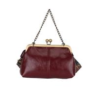 EcoGleam Sac à bandoulière rétro en cuir PU pour femme, rouge bordeaux, 230.00x150.00x70.00mm