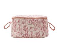 EcoGleam Sac à langer multifonction matelassé floral grande capacité avec fermeture éclair pour maman, papa, homme et femme, Rose, 13.78x5.91x7.09Zoll, Classique