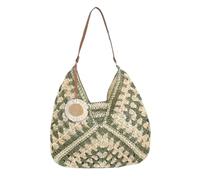 EcoGleam Sac à main en cuir tressé à la main pour femme - Avec pendentif tournesol - Sac à bandoulière vintage avec poignée supérieure - Pour les vacances et les voyages, vert