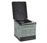 EcoGleam Toilettes pliantes pour adultes et enfants, toilettes d'urgence avec couvercle et réutilisables, pour camping, voyage, extérieur, voiture, camping-car et urgence (vert)