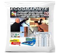 ECOGRAPHITE Isolation interieur Murs ou Doublage et tous Vide d'air -100m2 en 10cm epaisseur pour R≥3 (10m3)-Injecteur Inclus-Isolant Thermique et Acoustique- Isolant Vrac - Fabriqué en France -10000L