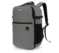 ECOHUB Bagage Cabine 40x20x25 pour Ryanair Sac à Dos Voyage Cabine Avion 40x30x20 Sac à Dos pour Ordinateur 14 Portable, Petit Travel Backpack Femme Homme, Sous le Siège, Recyclable PET, Gris, 20L