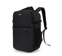 ECOHUB Bagage Cabine 40x20x25 pour Ryanair Sac à Dos Voyage Cabine Avion 40x30x20 Sac à Dos pour Ordinateur 14 Portable, Petit Travel Backpack Femme Homme, Sous le Siège, Recyclable PET, Noir, 20L