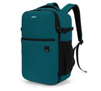 ECOHUB Bagage Cabine 40x20x25 pour Ryanair Sac à Dos Voyage Cabine Avion 40x30x20 Sac à Dos pour Ordinateur 14 Portable, Petit Travel Backpack Homme, Sous le Siège, Recyclable PET, Bleu-vert, 20L