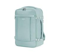 ECOHUB Bagage Cabine Sac 40x20x25, Ryanair Sac a Dos Voyage Cabine Avion 20L Homme Femme Sous le Siège, Sac à Dos 40x30x20 pour 3 Poches Zippées Cachées et Ordinateur Portable, Brevetée, Vert Clair