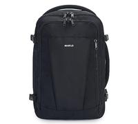 ECOHUB Bagage Cabine Sac 40x20x25 Ryanair Sac a Dos Voyage Cabine Avion 20L sous Siège Bagage 13 Poches Sac à Dos Écologique en PET Recyclé avec Port USB pour Homme Femme, Brevetée, Noir