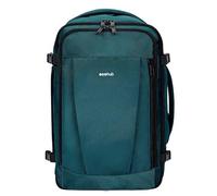 ECOHUB Bagage Cabine Sac 40x20x25 Ryanair Sac a Dos Voyage Cabine Avion 20L sous Siège Bagage 13 Poches Sac à Dos Écologique en Pet Recyclé avec Port USB pour Homme Femme, Brevetée, Bleu Vert