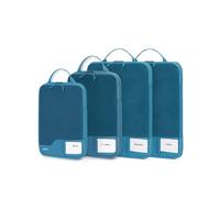 ECOHUB Organisateurs Valises 4 Pièces, Sac de Compression pour Voyage, Rangement Valise Organisateur Aéré à Mailles, Packing Cubes SBS Fermeture éclair Avec Cartes Manuscrites Affichage Transparent